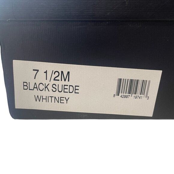 JSlides Whitney Black Suede Wedge Sneakers 7.5M New In Box Fur Streetwear Winter - Picture 2 of 8
